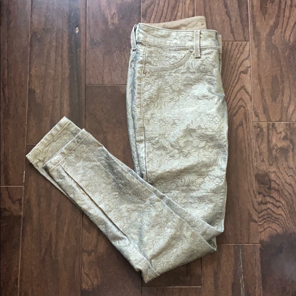 DL1961 Women's Skinny Jeans in Gold Floral